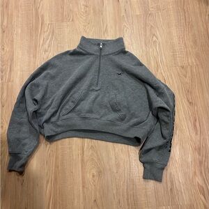 Hollister Gray Zip-Up Sweatshirt